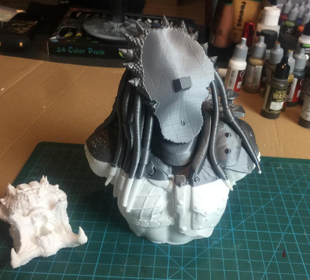 Predator-painting-3D-Model-print-Bust